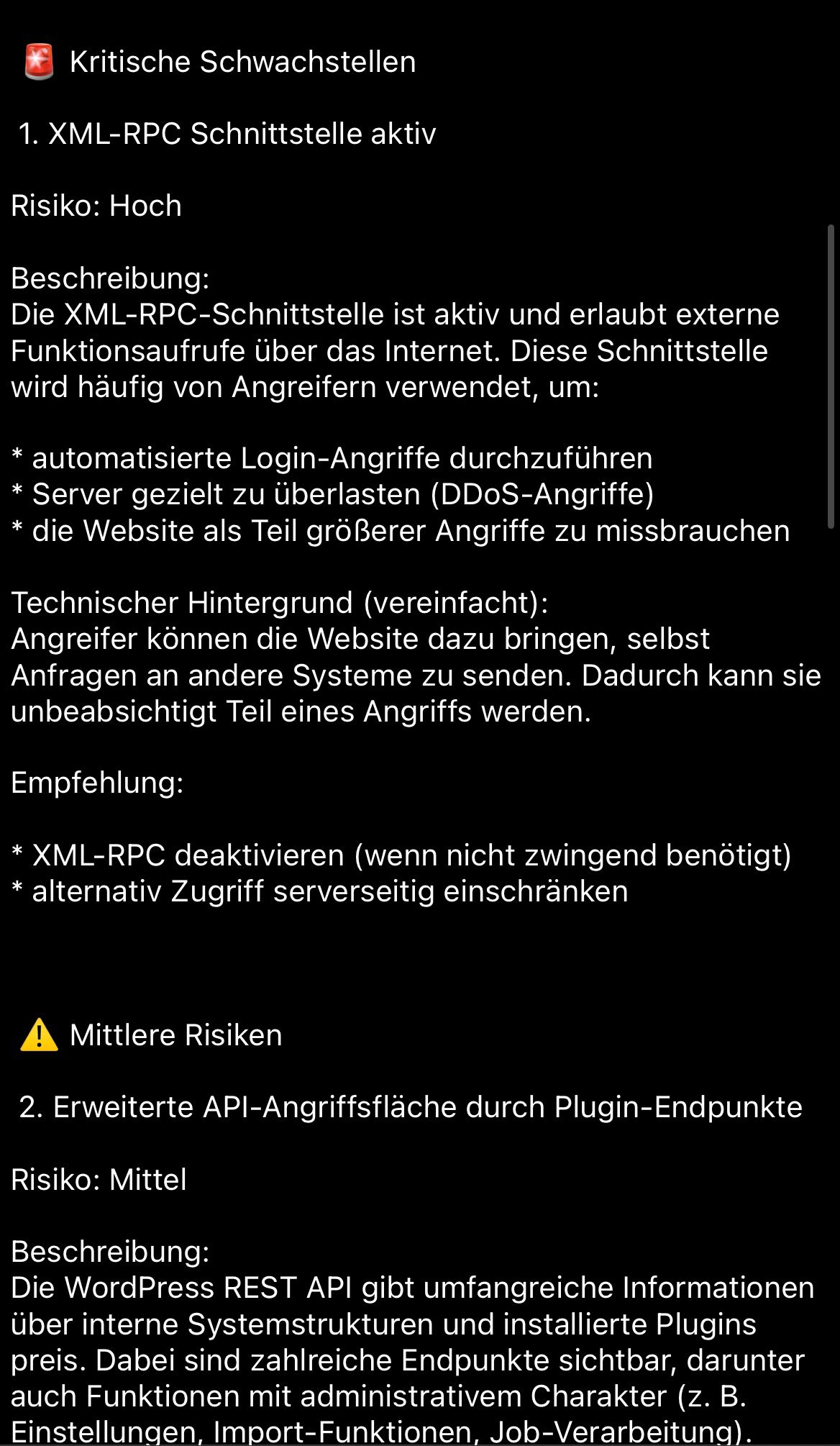 Ende des Pentest Reports